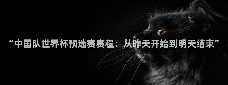 世界杯足球赛2026赛程时间：“中国队世界杯预选赛赛程：从昨天开始到明天结束”